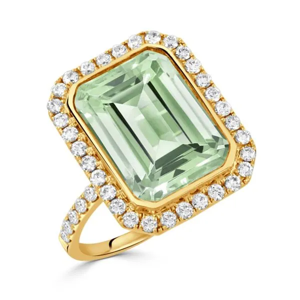18K Yellow Gold Green Amethyst Fashion Ring Koerbers Fine Jewelry Inc New Albany, IN