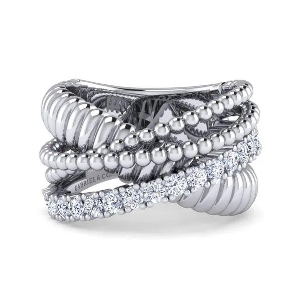 925 Sterling Sliver Bujukan White Sapphire Criss Cross Ring Koerbers Fine Jewelry Inc New Albany, IN