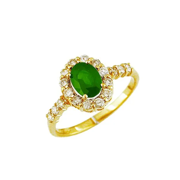 14K Yellow Gold Emerald & Diamond Ring Koerbers Fine Jewelry Inc New Albany, IN