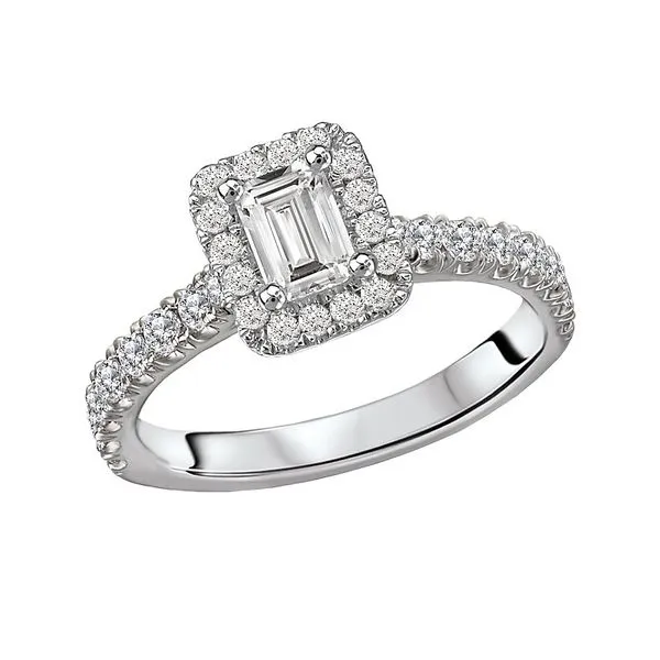 14K White Gold Lavie Halo Diamond Semi-Mount Engagement Ring Koerbers Fine Jewelry Inc New Albany, IN