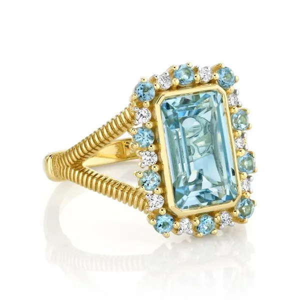 14K Yellow Gold Sky Blue Topaz Fashion Ring Image 2 Koerbers Fine Jewelry Inc New Albany, IN