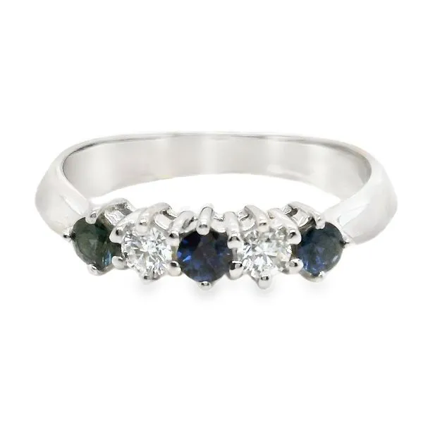 18K White Gold Sapphire and Diamond Fashion Ring 0.48 TW Koerbers Fine Jewelry Inc New Albany, IN