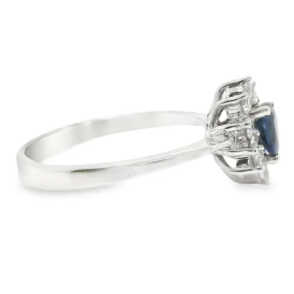 18K White Gold Sapphire and Diamond Fashion Ring 0.64 TW Image 2 Koerbers Fine Jewelry Inc New Albany, IN
