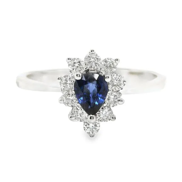18K White Gold Sapphire and Diamond Fashion Ring 0.64 TW Koerbers Fine Jewelry Inc New Albany, IN