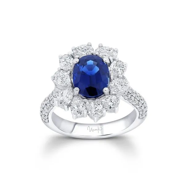 Platinum Oval Shaped Sapphire Engagement Ring Image 2 Koerbers Fine Jewelry Inc New Albany, IN