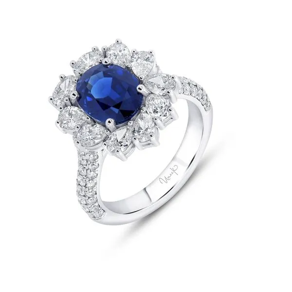 Platinum Oval Shaped Sapphire Engagement Ring Koerbers Fine Jewelry Inc New Albany, IN