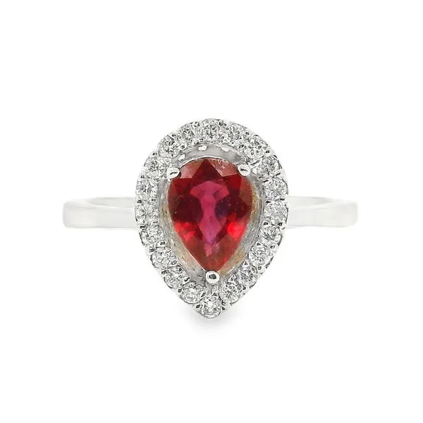 18K White Gold Ruby and Diamond Fashion Ring Koerbers Fine Jewelry Inc New Albany, IN