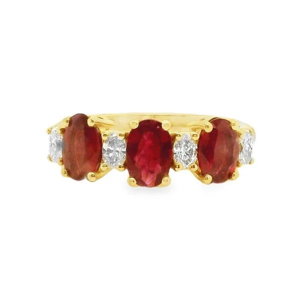 18K Yellow Gold Ruby and Diamond Ring Koerbers Fine Jewelry Inc New Albany, IN