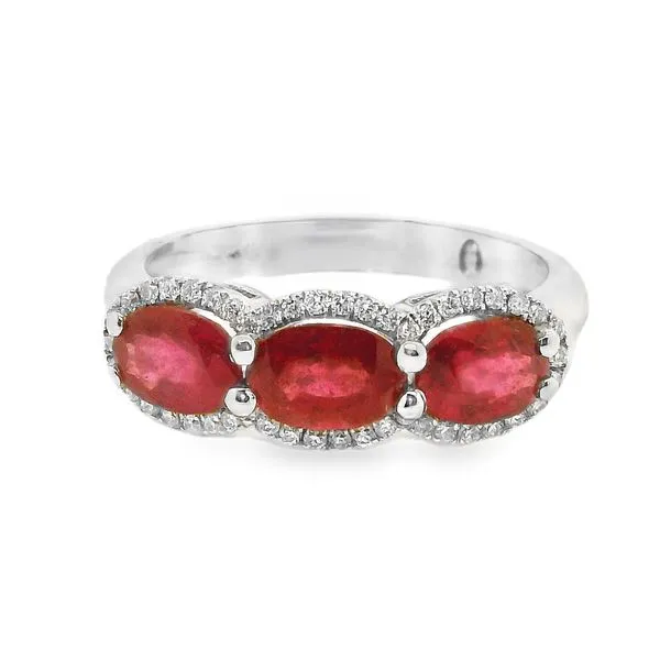 18K White Gold Ruby and Diamond Fashion Ring Koerbers Fine Jewelry Inc New Albany, IN
