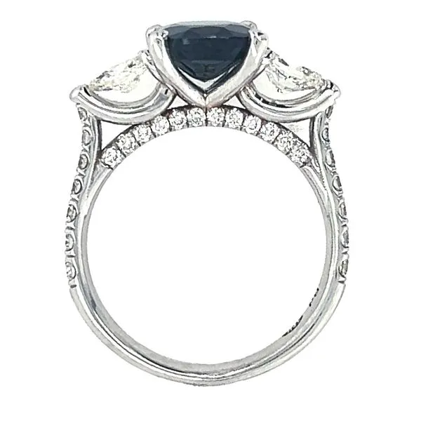 18K White Gold Sapphire and Diamond Fashion Ring 4.07 TWT Image 2 Koerbers Fine Jewelry Inc New Albany, IN