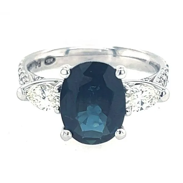 18K White Gold Sapphire and Diamond Fashion Ring 4.07 TWT Koerbers Fine Jewelry Inc New Albany, IN
