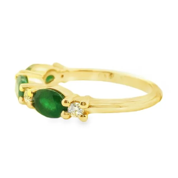 18K Yellow Gold Emerald and Diamond Fashion Ring Image 2 Koerbers Fine Jewelry Inc New Albany, IN