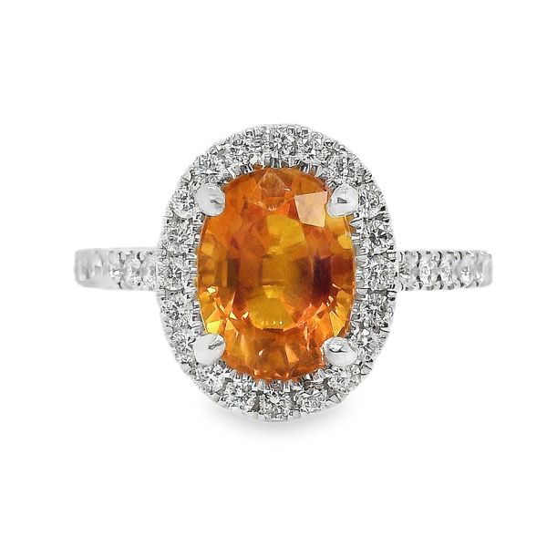 Platinum Orange Sapphire Fashion Ring Koerbers Fine Jewelry Inc New Albany, IN