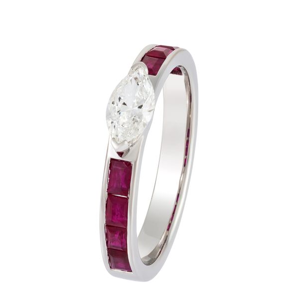 18K White Gold Diamond and Rubies Fashion Ring Koerbers Fine Jewelry Inc New Albany, IN