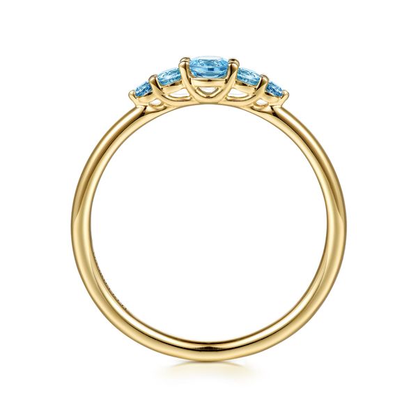 14K Yellow Gold Blue Topaz Stackable Ring Image 2 Koerbers Fine Jewelry Inc New Albany, IN
