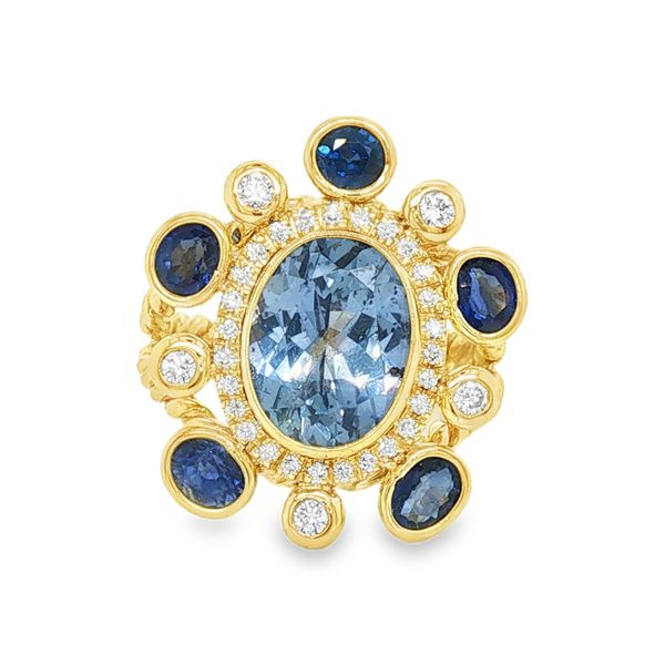 14K Yellow Gold Sapphire and Diamond Fashion Ring Koerbers Fine Jewelry Inc New Albany, IN