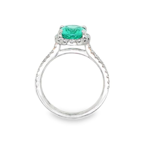 Platinum Paraiba Tourmaline and Diamond Fashion Ring Image 3 Koerbers Fine Jewelry Inc New Albany, IN