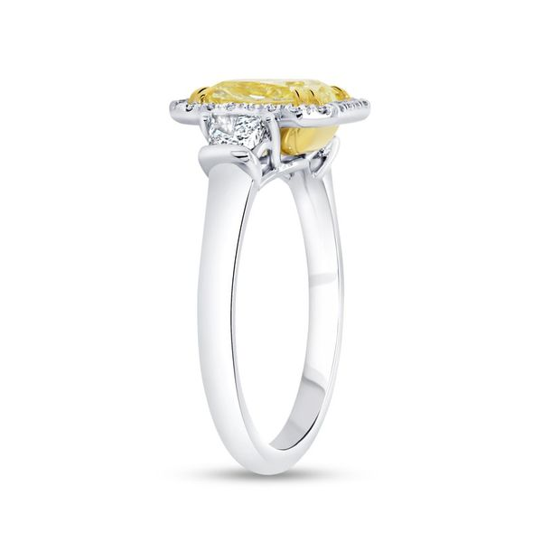Platinum and 18K Yellow Gold Yellow Diamond Engagement Ring | Koerbers ...