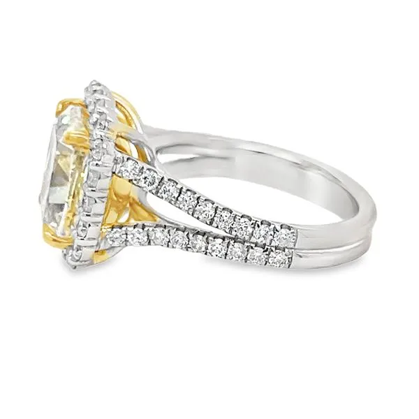 14K 2 Tone Yellow and White Gold Yellow Diamond Fashion Ring Image 2 Koerbers Fine Jewelry Inc New Albany, IN