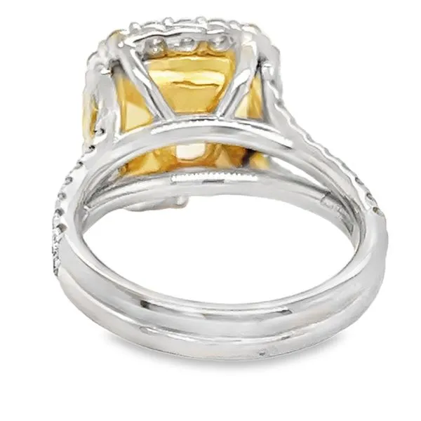 14K 2 Tone Yellow and White Gold Yellow Diamond Fashion Ring Image 3 Koerbers Fine Jewelry Inc New Albany, IN