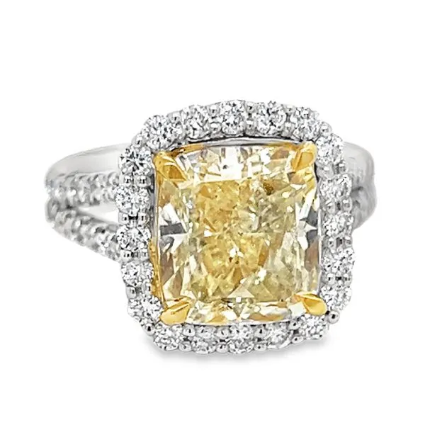 14K 2 Tone Yellow and White Gold Yellow Diamond Fashion Ring Koerbers Fine Jewelry Inc New Albany, IN