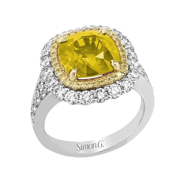 18K Yellow and White Gold Single Row Diamond Engagement Ring Koerbers Fine Jewelry Inc New Albany, IN