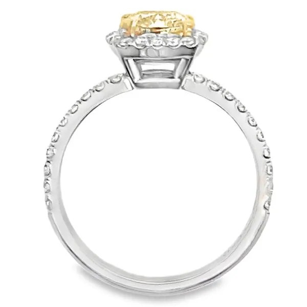 18K White and Yellow Gold Fancy Yellow Diamond Engagement Ring 1.90 CTW Image 3 Koerbers Fine Jewelry Inc New Albany, IN