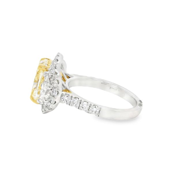 Platinum and 18K Yellow Gold Yellow Diamond Ring Image 2 Koerbers Fine Jewelry Inc New Albany, IN