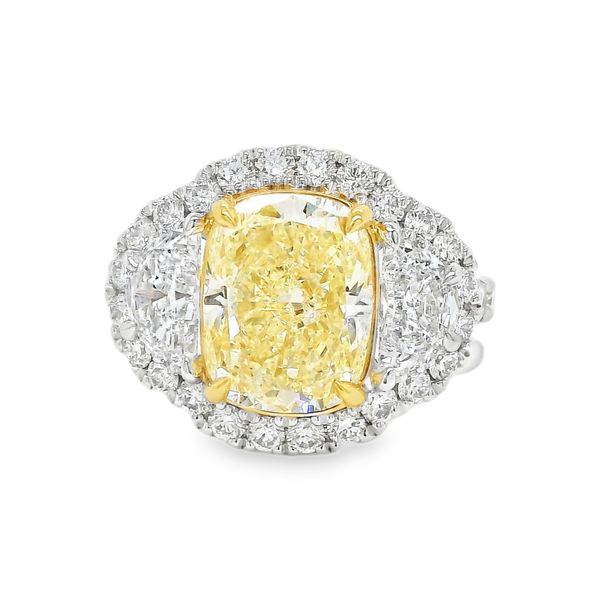 Platinum and 18K Yellow Gold Yellow Diamond Ring Koerbers Fine Jewelry Inc New Albany, IN