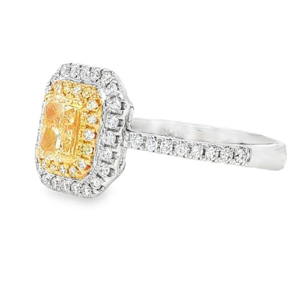 18K 2-Tone White and Yellow Gold Yellow Diamond Ring Image 2 Koerbers Fine Jewelry Inc New Albany, IN