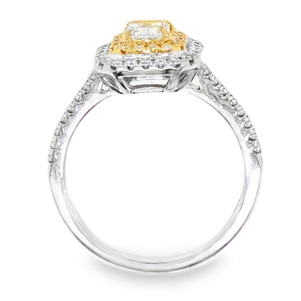 18K 2-Tone White and Yellow Gold Yellow Diamond Ring Image 3 Koerbers Fine Jewelry Inc New Albany, IN