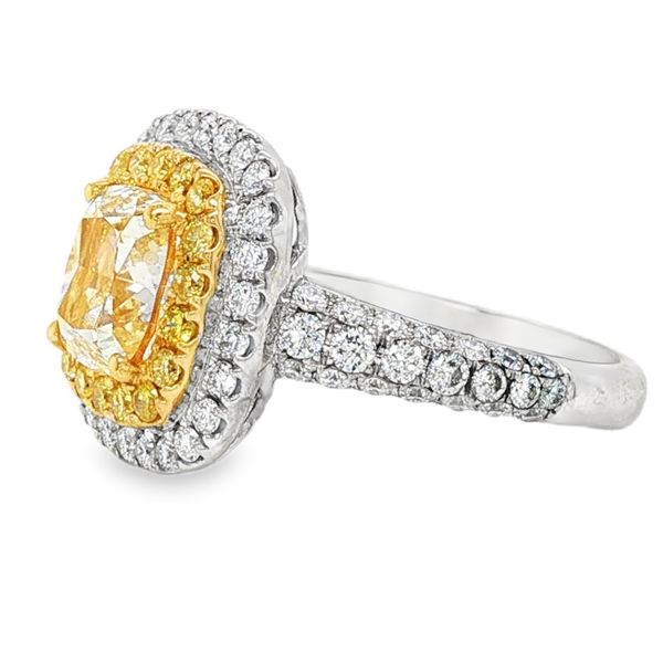 18K 2-Tone White and Yellow Gold Yellow Diamond Ring Image 2 Koerbers Fine Jewelry Inc New Albany, IN
