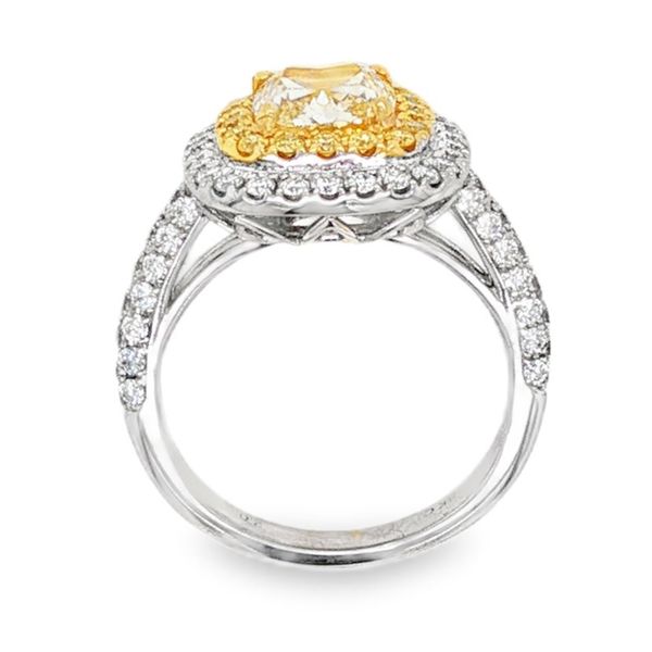 18K 2-Tone White and Yellow Gold Yellow Diamond Ring Image 3 Koerbers Fine Jewelry Inc New Albany, IN