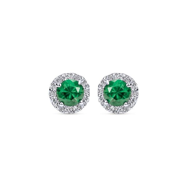 14K White Gold Emerald Fashion Earrings Koerbers Fine Jewelry Inc New Albany, IN