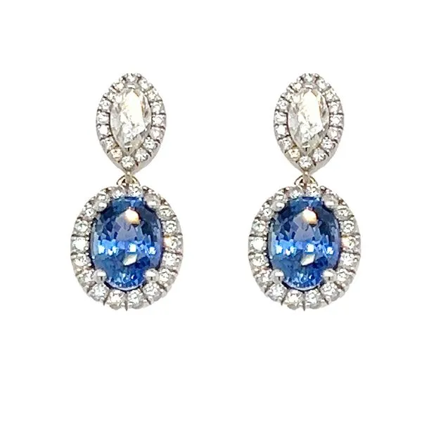 18K White Gold Sapphire Earrings Koerbers Fine Jewelry Inc New Albany, IN