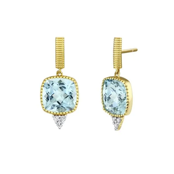 18K Yellow Gold Sky Blue Topaz Earrings Koerbers Fine Jewelry Inc New Albany, IN