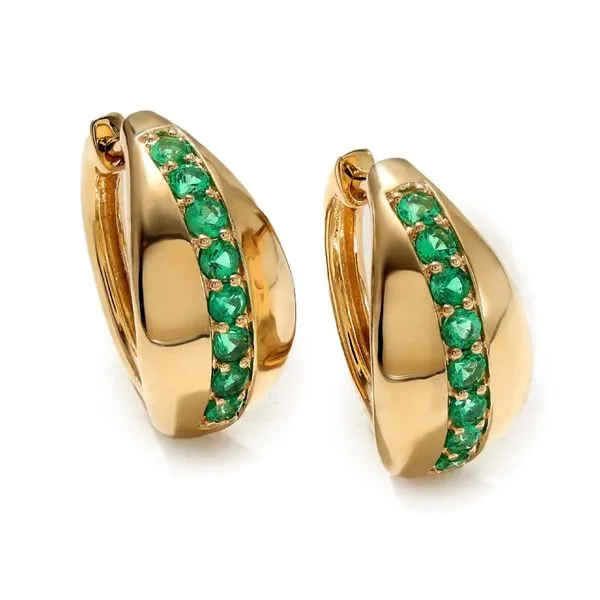 14K Yellow Gold Emerald Earrings Koerbers Fine Jewelry Inc New Albany, IN