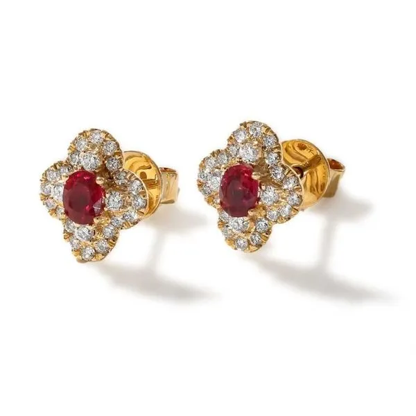 18K Yellow Gold Ruby Earrings Koerbers Fine Jewelry Inc New Albany, IN