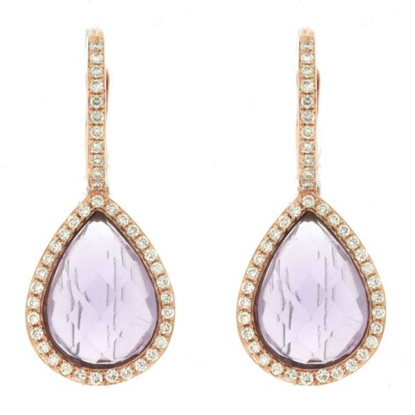 14K Rose Gold Amethysts and Diamond Earrings Koerbers Fine Jewelry Inc New Albany, IN