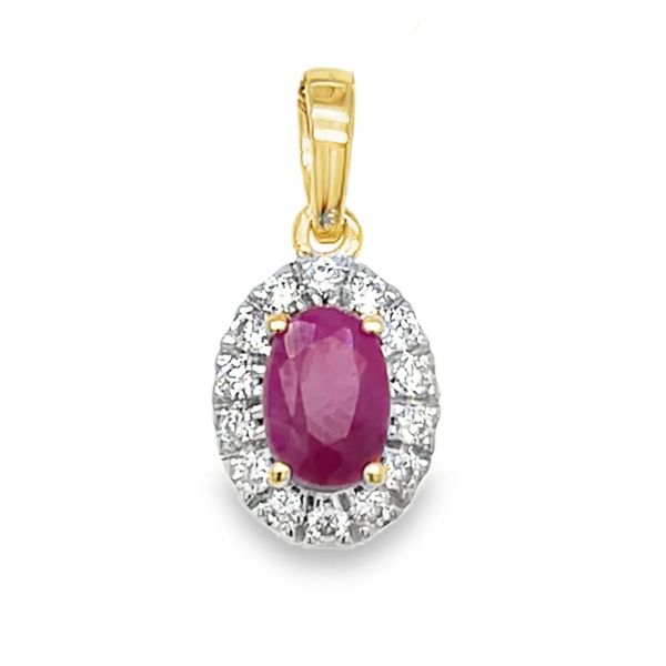 10K Yellow Gold Ruby and Diamond Pendant Koerbers Fine Jewelry Inc New Albany, IN