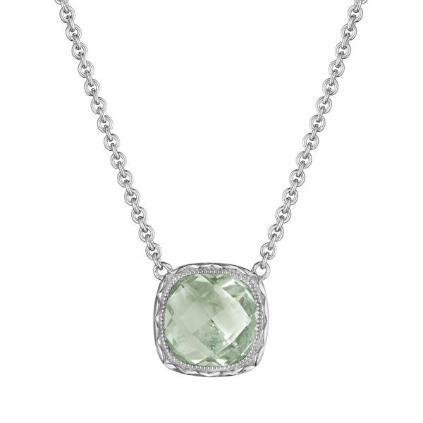 Sterling Silver Cushion Gem Necklace with Prasiolite Koerbers Fine Jewelry Inc New Albany, IN