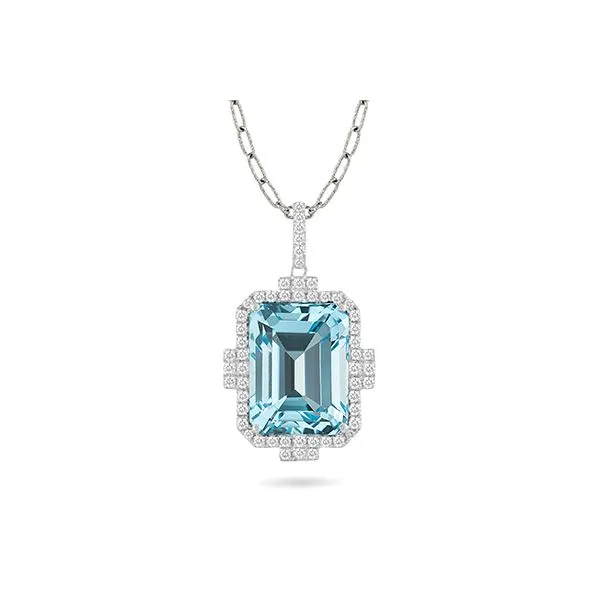 Light blue clearance topaz necklace