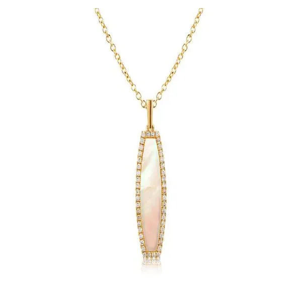 14K Yellow Gold Mother of Pearl Necklace Koerbers Fine Jewelry Inc New Albany, IN