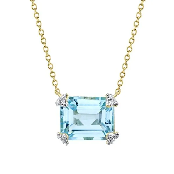 18K Yellow Gold Sky Blue Topaz Necklace Koerbers Fine Jewelry Inc New Albany, IN