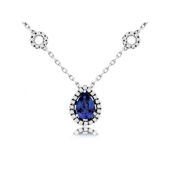 14K White Gold Tanzanite and Diamond Necklace Koerbers Fine Jewelry Inc New Albany, IN