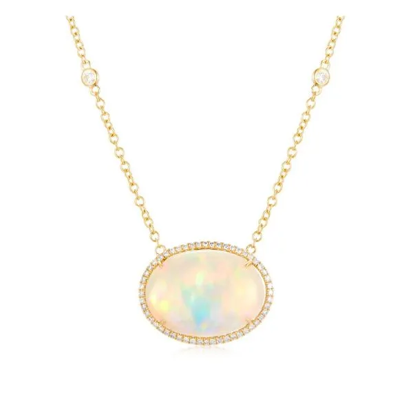 14K Yellow Gold Opal Necklace Koerbers Fine Jewelry Inc New Albany, IN