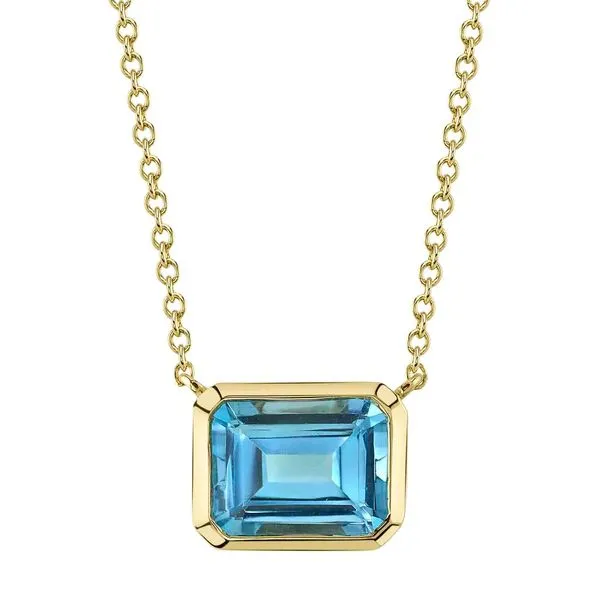 14K Yellow Gold Blue Topaz Necklace Koerbers Fine Jewelry Inc New Albany, IN