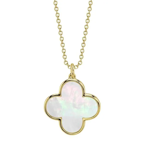 14K Yellow Gold Mother of Pearl Clover Necklace Koerbers Fine Jewelry Inc New Albany, IN