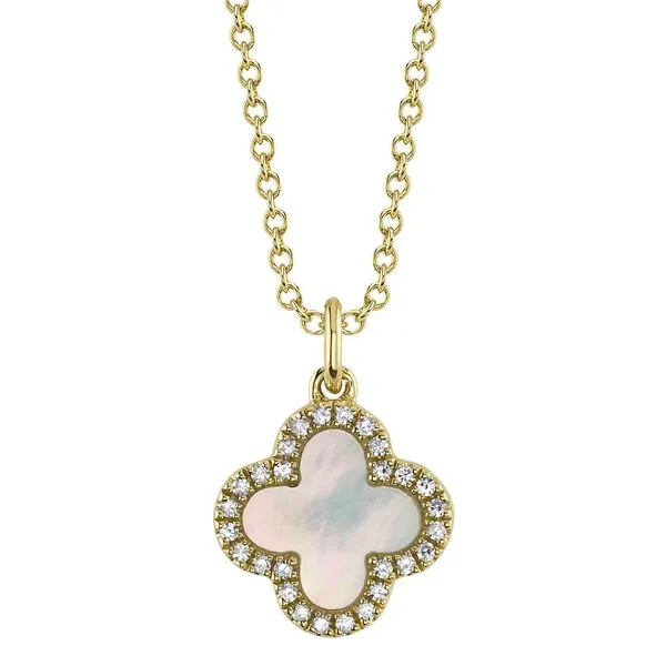 14K Yellow Gold Double-Sided Clover Necklace Image 2 Koerbers Fine Jewelry Inc New Albany, IN