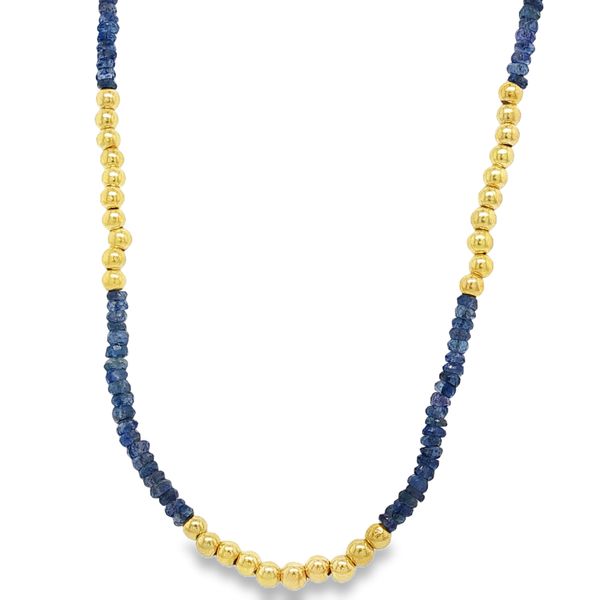 14K Yellow Gold and Faceted Sapphire Bead Necklace Koerbers Fine Jewelry Inc New Albany, IN